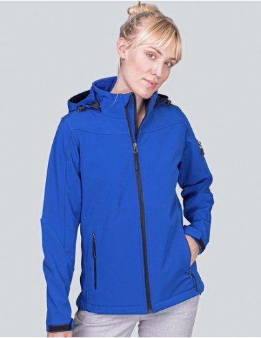 HRM-1102-Womens Hooded Soft-Shell Jacket